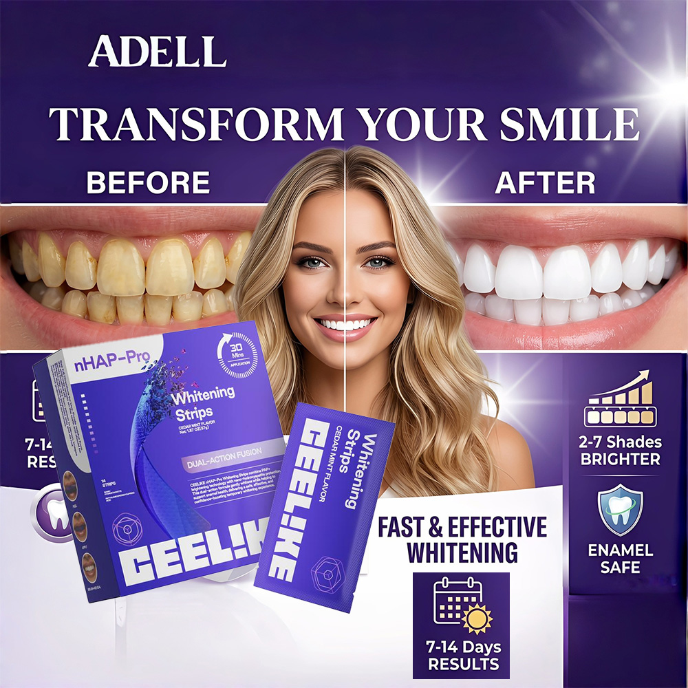 Teeth Whitening Effective - Purple Teeth Whitening Strips 14pcs Enamel