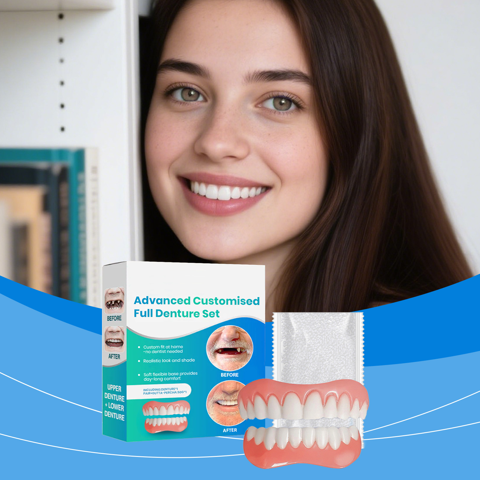 Teeth Whitening Vape - Trendy Comfort Flexible Denture Silicone Kit