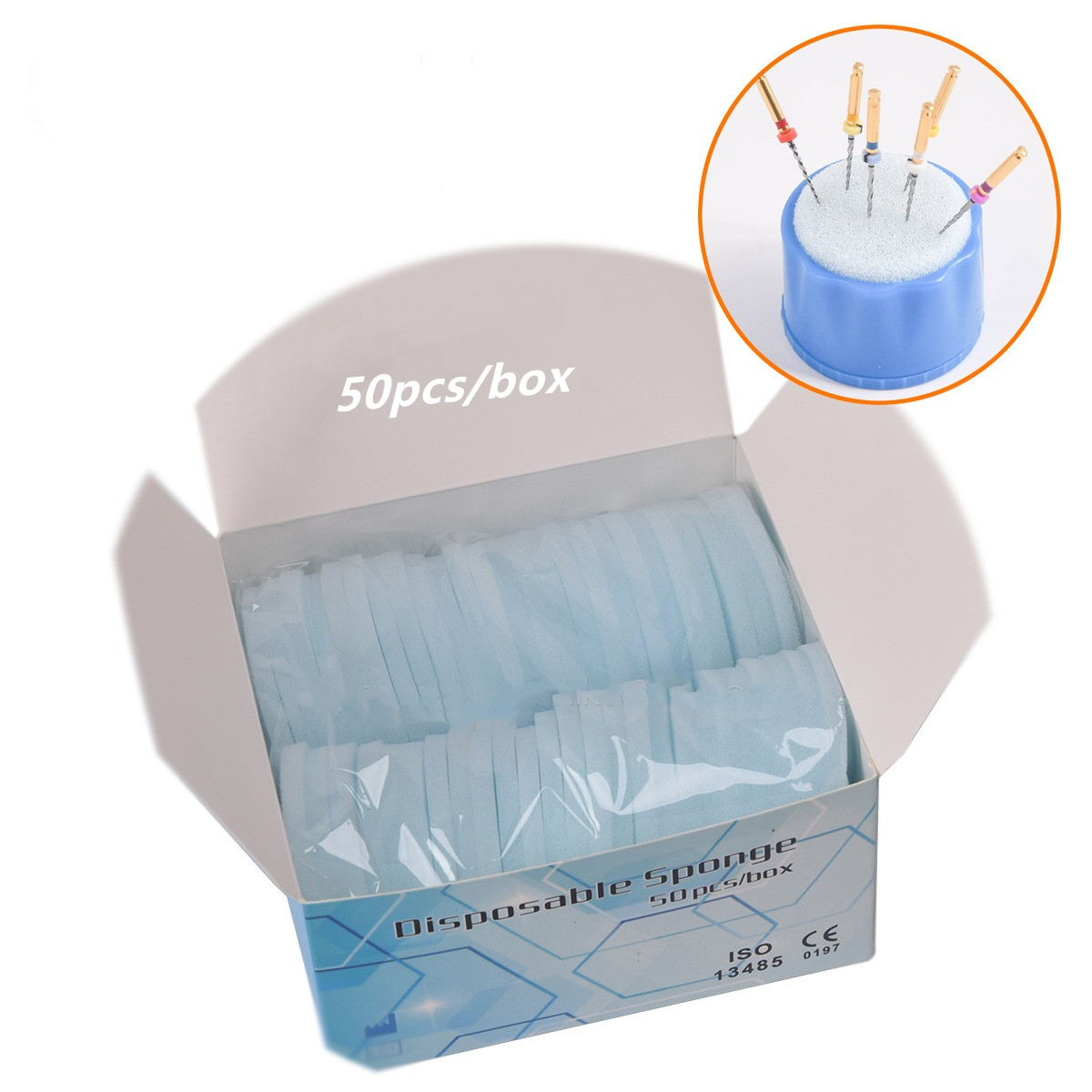Teeth Whitening Foam - 50pcs Disposable Sponge Pad Soft Dentist