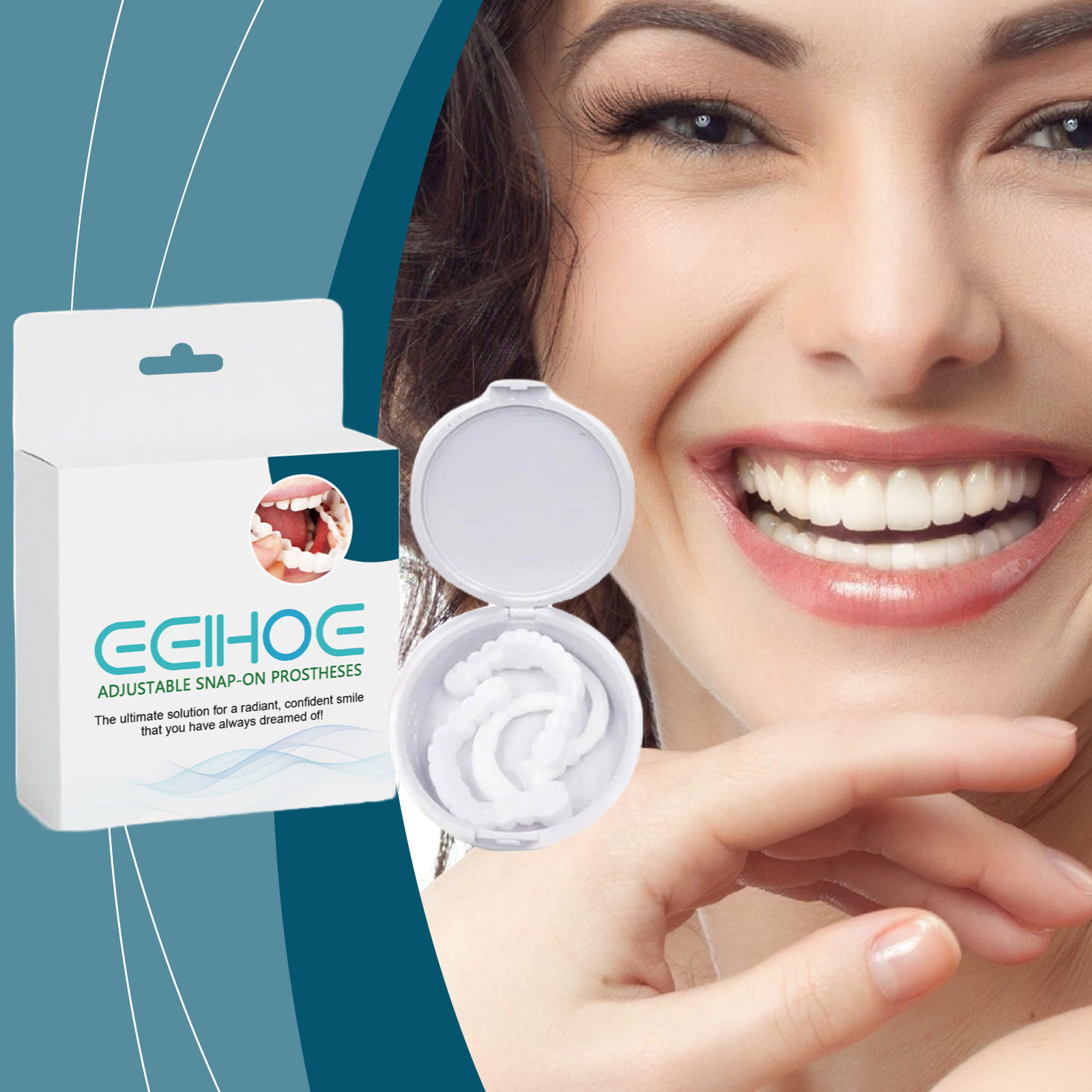 Teeth Whitening Mask - ​EELHOE Veneers Teeth Snap on Smile
