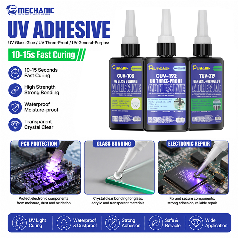 Uv Whitening Kit - MECHANIC UV Glass Bonding Adhesive UV