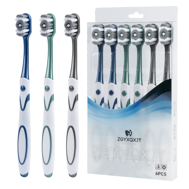 Teeth Whitening Effective - 360 Whole Mouth Clean ,Mens Toothbrush,Medium-Hard