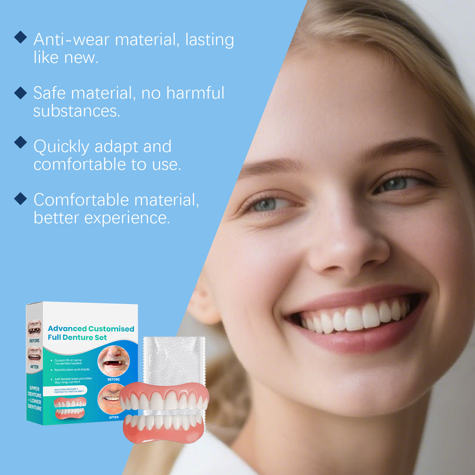 Trendy Comfort Flexible Dentur - Teeth Whitening Vape recension och pris
