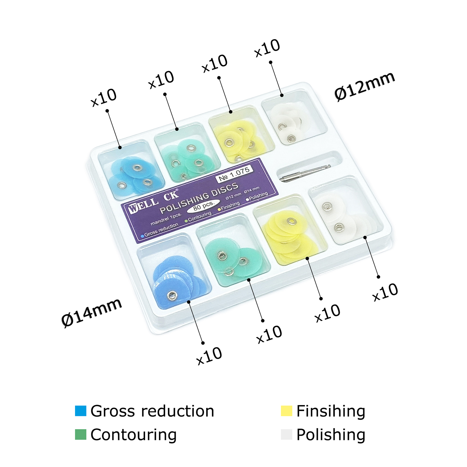 WELL CK 40/80Pcs Dental Polish - Teeth Whitening Kit Professional recension och pris