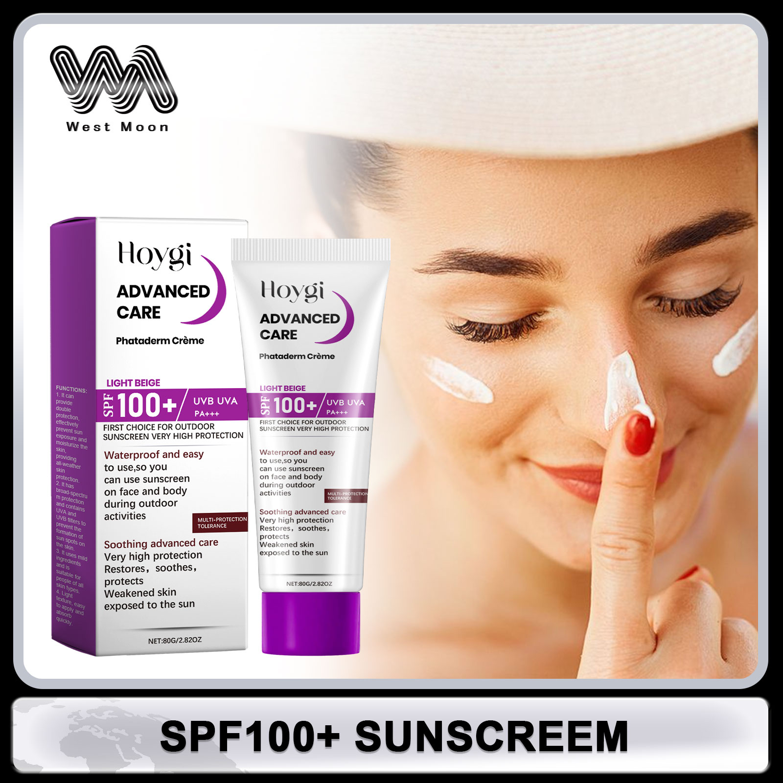 Spf100+ Face Cream for Sunburn - Uv Whitening Kit recension och pris