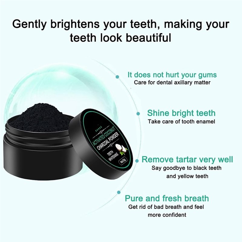 【CONSUMERS' FAVORITE】Teeth Whi - Teeth Whitening Activated Organic Charcoal recension och pris