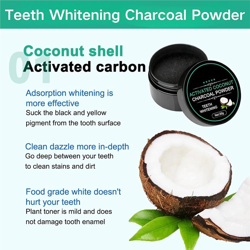 【CONSUMERS' FAVORITE】Teeth Whi - Teeth Whitening Activated Organic Charcoal recension och pris