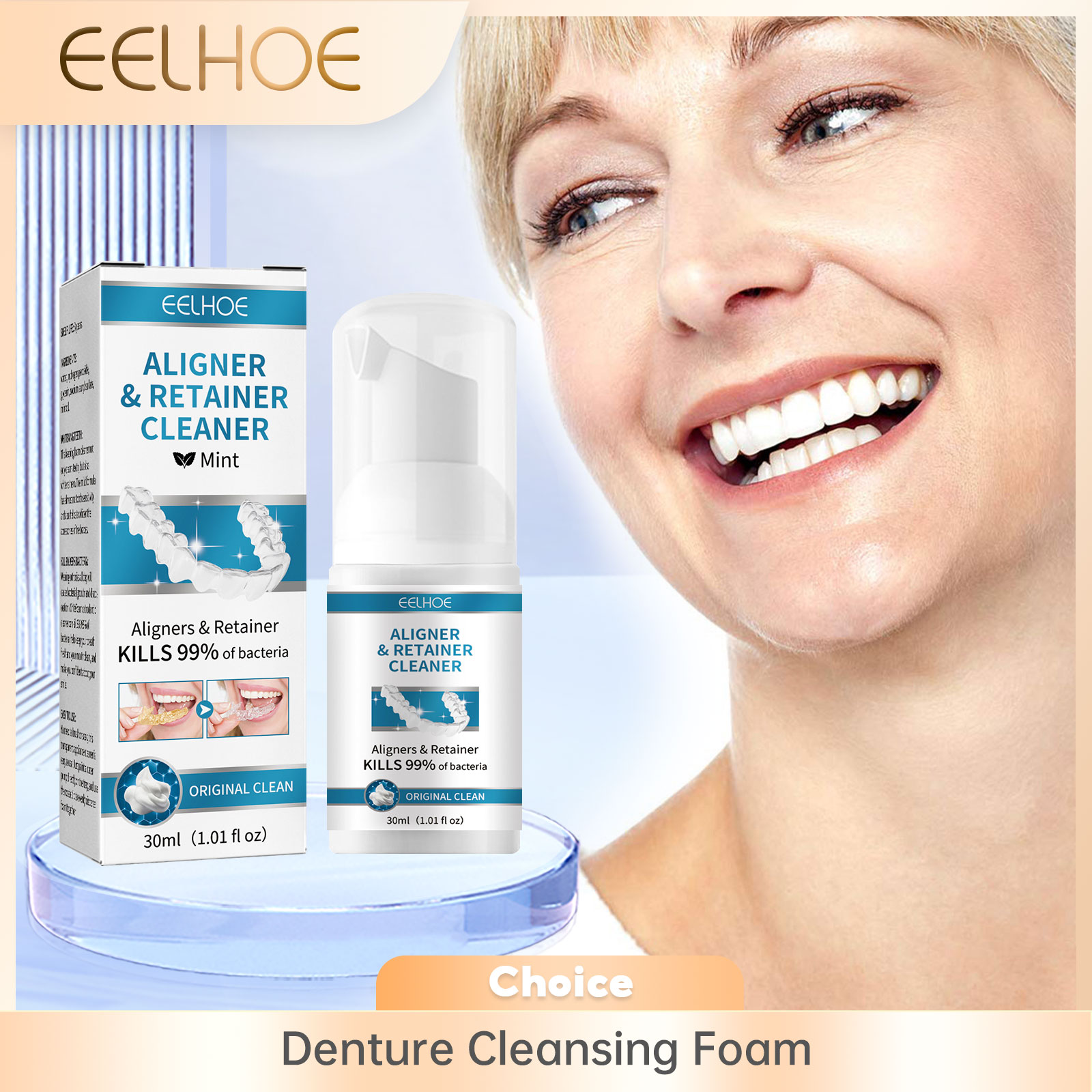 Aligner Denture Cleaner Foam D - Teeth Whitening Foam recension och pris