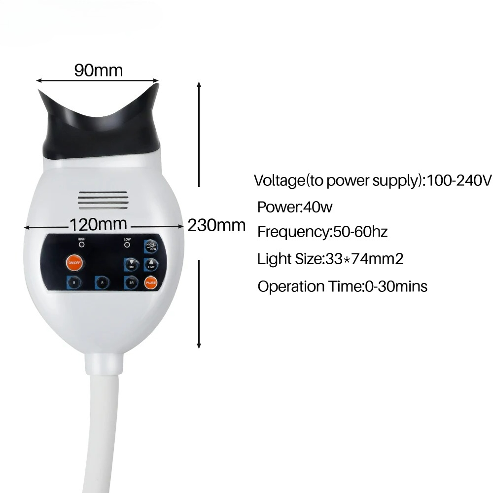 Adjustable 3 Colors LED Teeth  - Teeth Whitening Lamp recension och pris