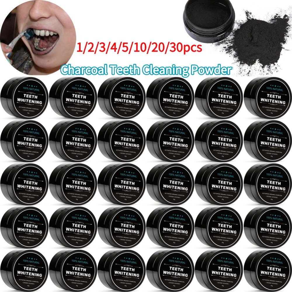 Teeth Whitening Powder Natural - Teeth Whitening Activated Organic Charcoal recension och pris