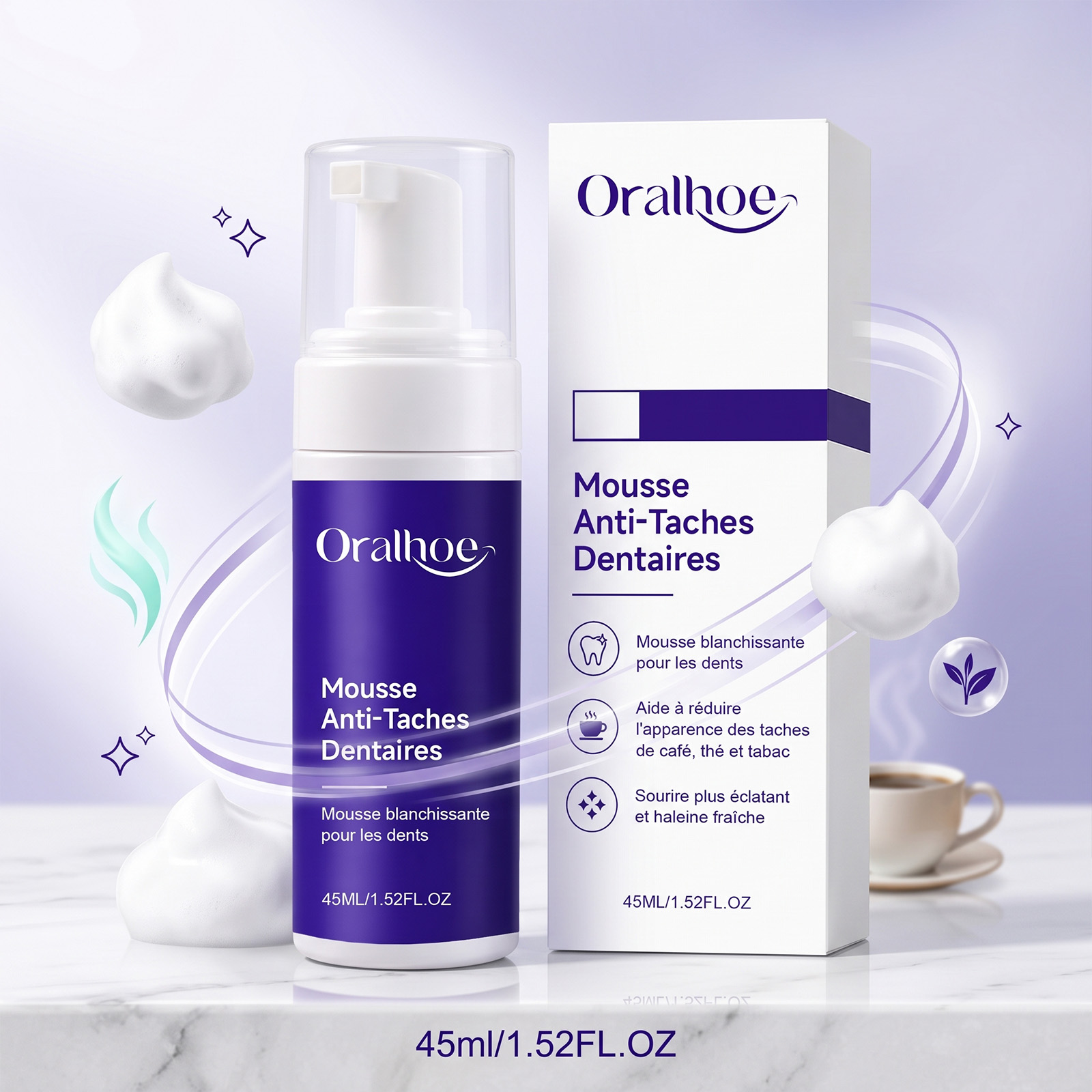 Purple Toothpaste Mousse Foam  - Teeth Whitening Foam recension och pris