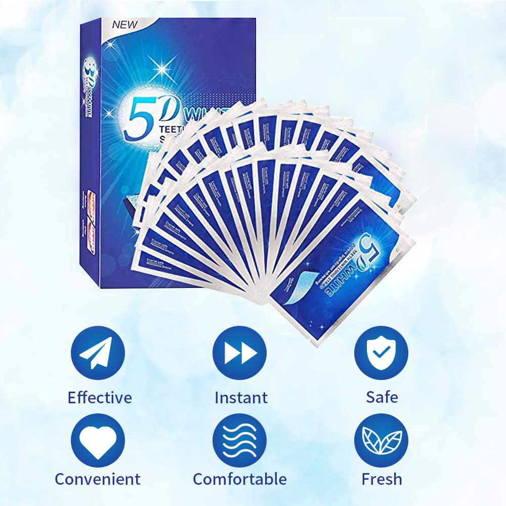 5D White Teeth Whitening Strip - Teeth Whitening Diy recension och pris