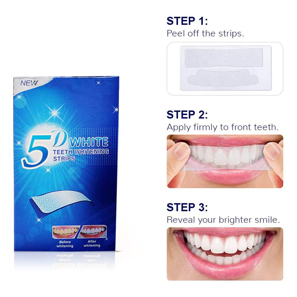 5D White Teeth Whitening Strip - Teeth Whitening Diy recension och pris